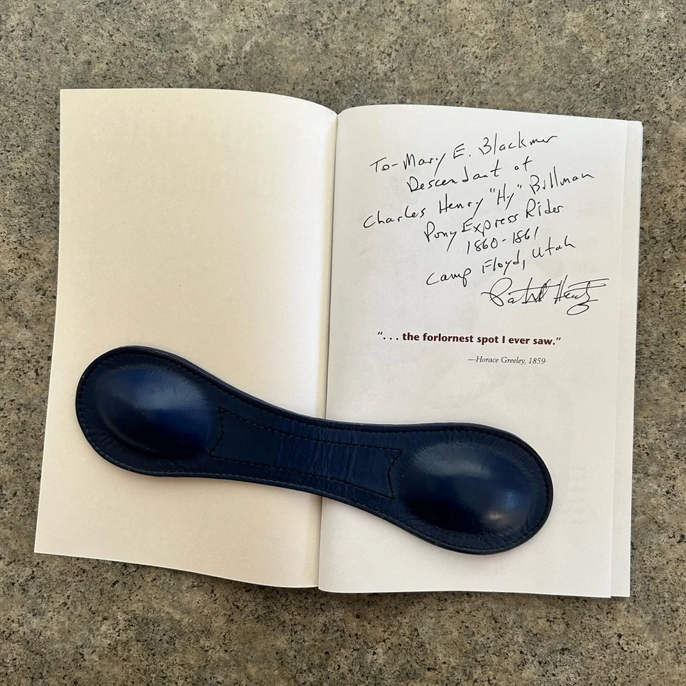 📕 Autographed The Pony Express Stations in Utah [Hearty], Western Decor Book